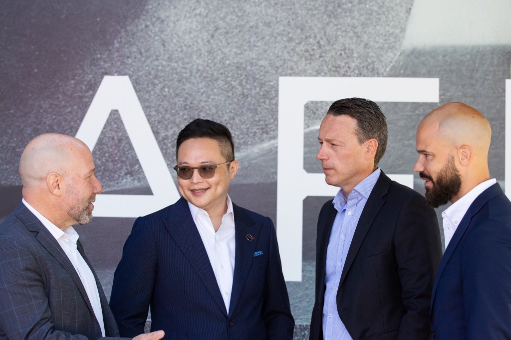 From left to right: Daniel Bren, OTORIO; Dr. Terence Liu, TXOne Networks; Per Kristian Egseth, AFRY; Gustav Sandberg, AFRY